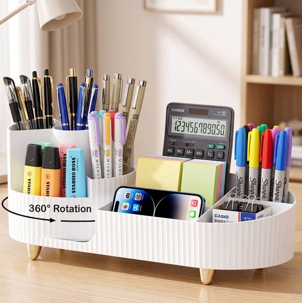 DEW MAT 9 Compartments ABS Countertop Storage for Dressing Table & Stationery items