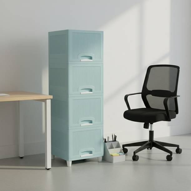 Surety for Safety Modular Cabinet for Bedroom, Office Plastic Free Standing Cabinet