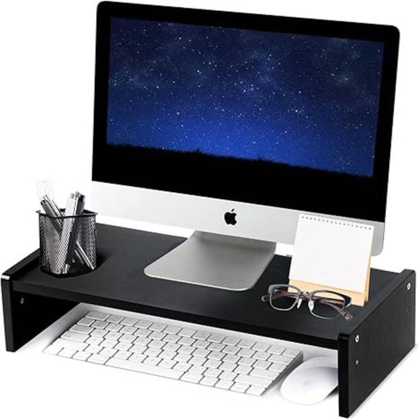 HOME SPARKLE 1 Compartments wooden Monitor Stand – Bamboo Desk Riser for Office, Home & Studio Tables