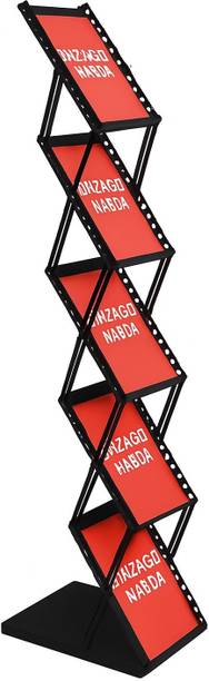 PATHOS INDIA Portable Zigzag magazine brochure catalogue display stand for office Metal Display Unit