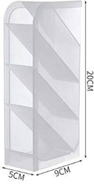 kridix 1 Compartments Plastic Translucent White Stand Office School, Pend Holder Organizer Home supplies