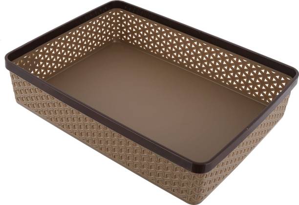 KUBER INDUSTRIES 1 Compartments Plastic Desk Organizers