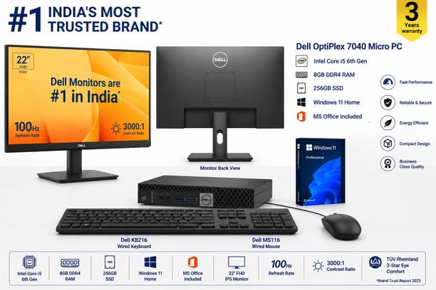DELL Intel Core i5 (8 GB / 256 GB / Windows 11) Assembled Desktop Computer