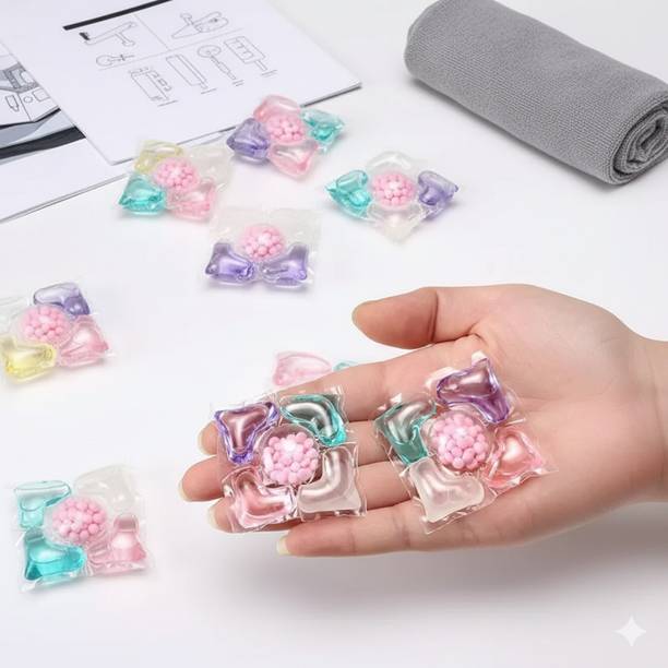 MiRona Enterprises 5-in-1 Laundry Liquid Pods: Stain Remover & Fabric Softener | Front & Top Load Lavender Detergent Pod