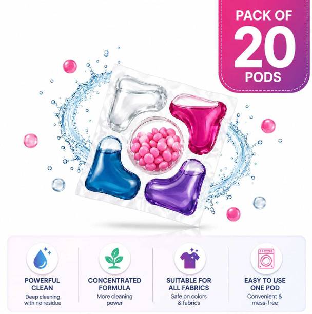 cleanfeb360 5-in-1 Magic Laundry Pods None Detergent Pod