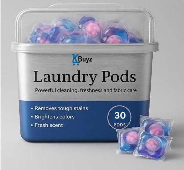 K Buyz 5-in-1 Washing Machine Liquid Detergent Pods – Deep Clean & Long Freshness Lily Detergent Pod