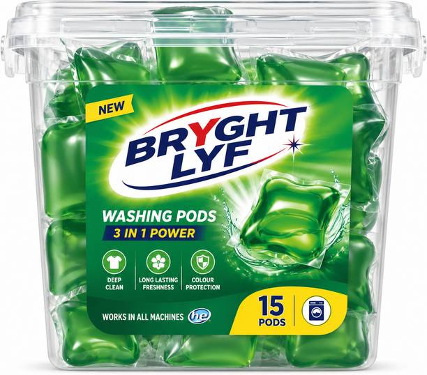 BRYGHT LYF Laundry Washing Pods – Deep Clean & Freshness Lemon Detergent Pod