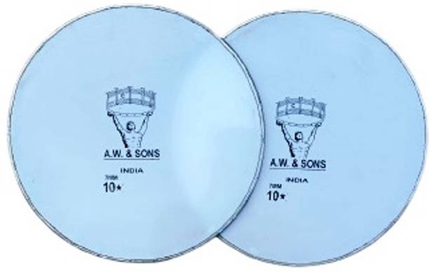 SK Musical Dholak Head Skin Plastic For (Treble)10 Inch (White)(Pack of 2) Dhol Head Skin