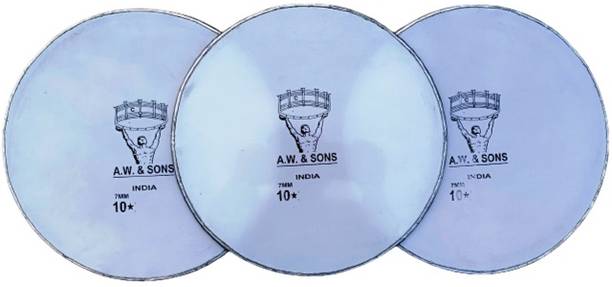 SK Musical Dholak Head Skin Plastic For (Treble)10 Inch (White)(Pack of 3) Dhol Head Skin