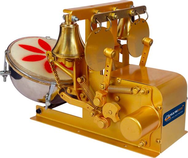 SOLANKIZZZ Fully Automatic Electric Aarti Machine Nagara for Home Temple Satsng & PoojaRoom Nut & Bolts Dholak