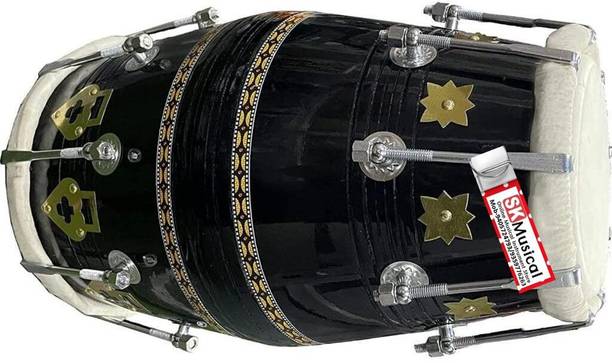 SK Musical Handmade Professional Shesam Nut Bold Tuning Dholak (only for Dholak Lover) Nut & Bolts Dholak