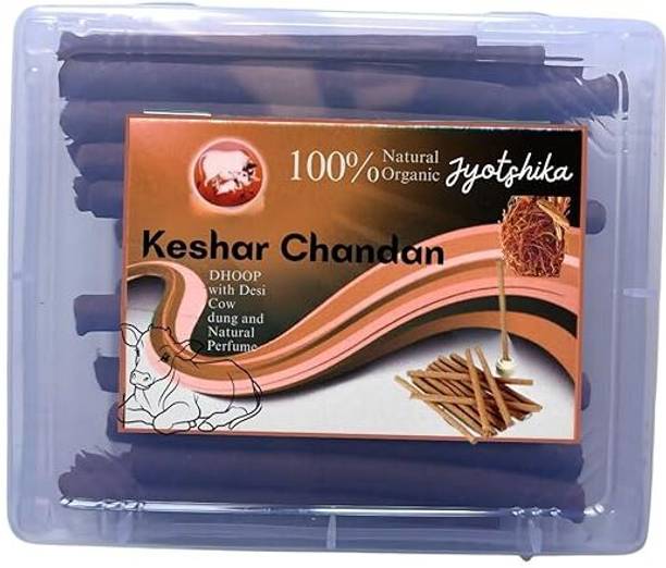 br store Keshar Chandan Dhoop Sticks – 100% Natural & Organic – With Desi Cow Dung. Sandal Dhoop