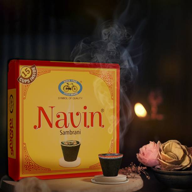 Cycle Pure Navin Sambrani Cups, 15 Cups Guggul Dhoop