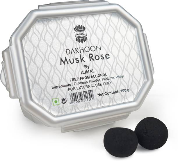 Ajmal Musk Rose Dakhoon 100gm – Perfect for prayer, namaz, meditation, and relaxation. Floral, Musk Dhoop