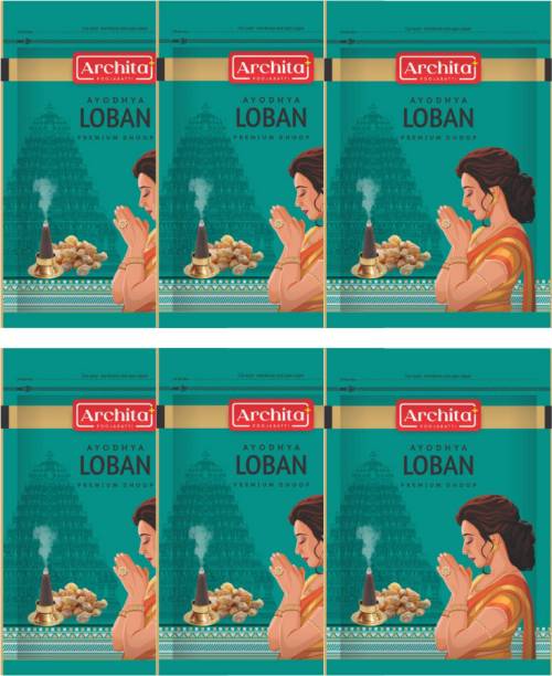Archita Wet Long Dhoop Loban-100% Herbal (20 sticks/pouch) Dhoop