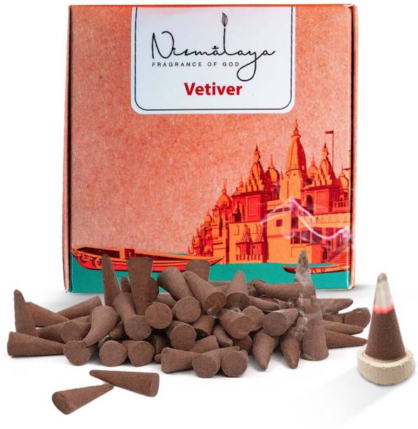 nirmalaya Vetiver Incense Cones | Incense Cones for Pooja | Organic Dhoop Cones Dhoop