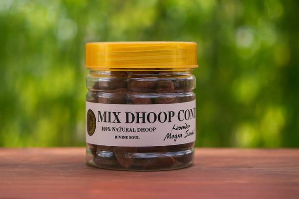 divyacam ScentedSoul Assorted Dhoop – 40 pcs Combo Rose, Sandal, Jasmine, Lavender Dhoop