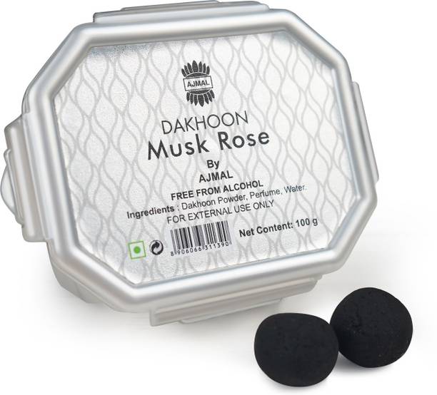 Ajmal Musk Rose Dakhoon 100gm – Perfect for prayer, namaz, meditation, and relaxation. Floral, Musk Dhoop