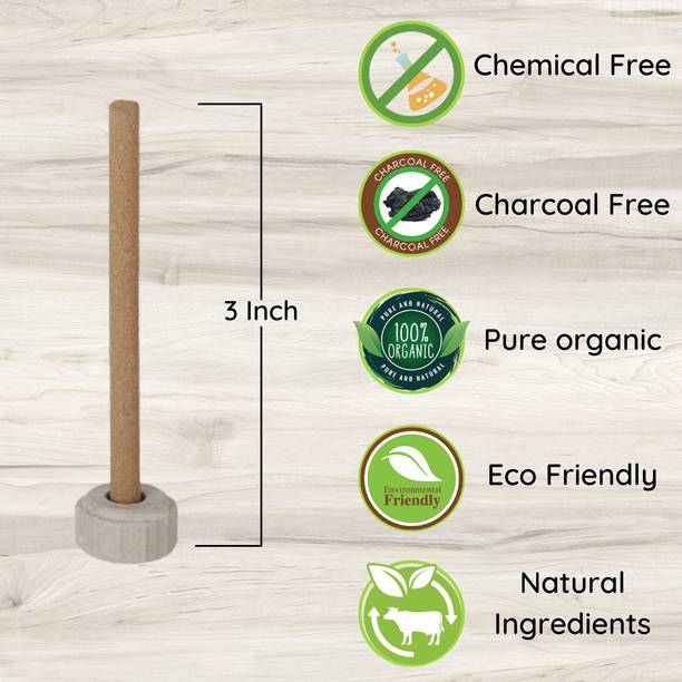 Gaumayam GULAAB Dhoop 200 gm Premium Organic Dhoop Sticks Herbal Natural Panchgavya Dhoop Incense with Incense holder Bambooless Charcoal Free