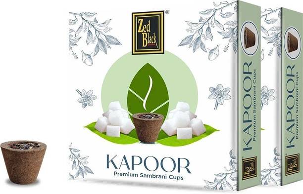Zed Black Premium 24 Sambrani Dhoop Cups for Pooja for Everyday Use, 12Cups in Each Pack Dhoop