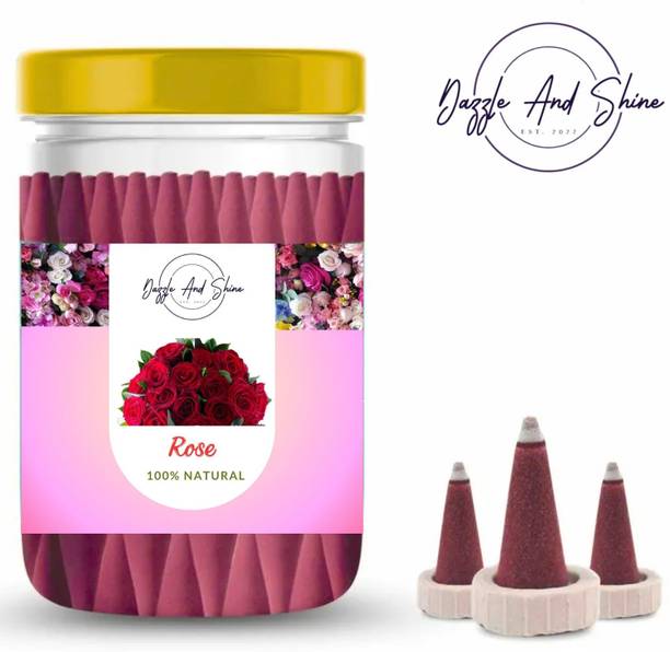 dazzle and shine Non - Toxic Gulab Incense Dhoop Cones I Rose Dhoop