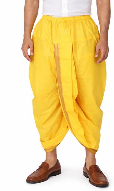 Shomyra Creations Readymade free size cotton blend Men, Ready to wear Solid Men Dhoti