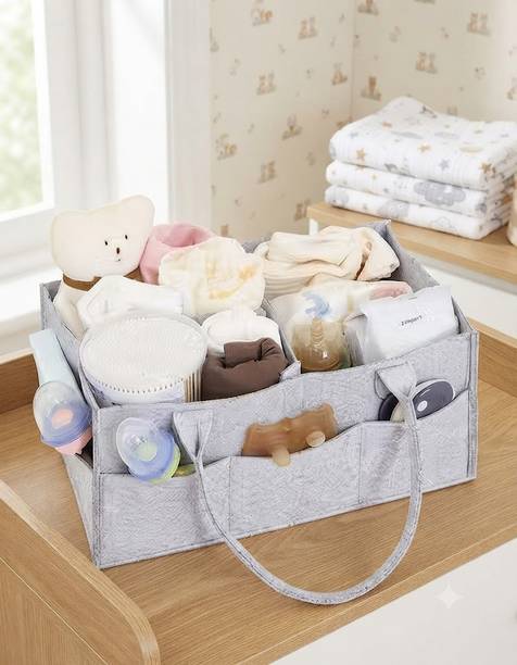 Kemiv Multi-Purpose Nursery Storage Bin and Car Travel Organizer diaper bag