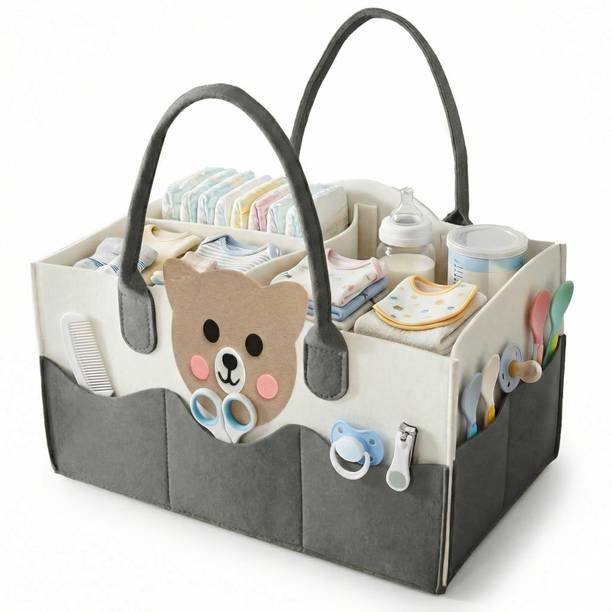 TONY STARK Diaper Caddy Bag Caddy Organizers, Foldable and Portable Felt Storage Basket Newborn Baby Diaper Storage Organizer