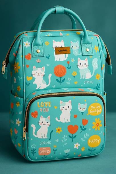 Laee cute Diaper Bags for Mom Travel Basic Edition|6 Month Warranty (green ) printed diaper bag
