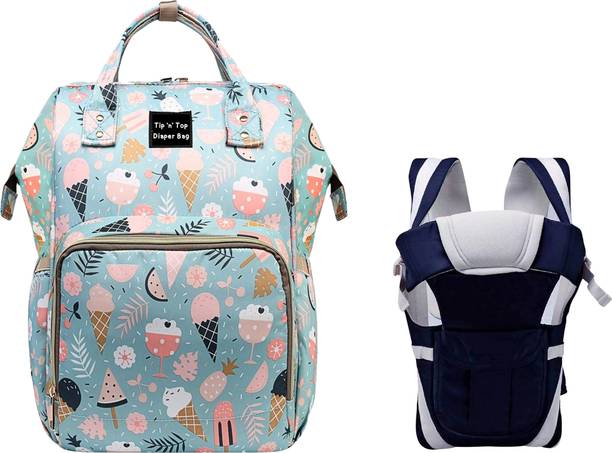 Tip 'n' Top Premium Baby Diaper Bag for Mother + Blue Baby Carrier Diaper Bag