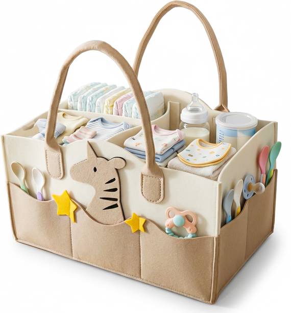 TONY STARK Diaper Caddy Bag Caddy Organizers, Foldable and Portable Felt Storage Basket Newborn Baby Diaper Storage Organizer