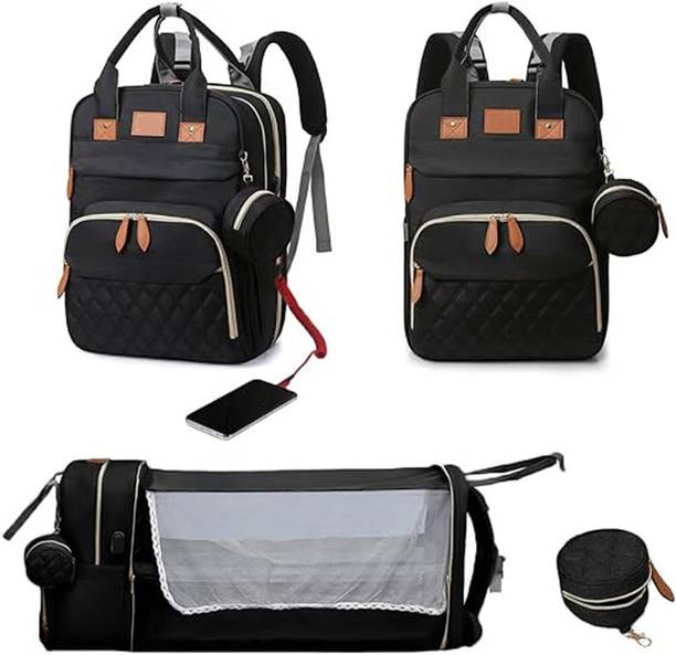 IndiRocks Multifunctional Mummy Bag Foldable Nappy Backpacks Baby Bed-41x30 Cm Diaper Bag Diaper Bag