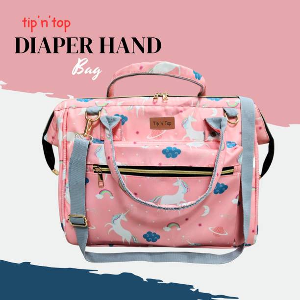 Tip 'n' Top Premium Baby Diaper Handbag 3-in-1 Carrying Styles with Insulated Bottle Pockets Diaper Handbag Maternity Hospital Bag