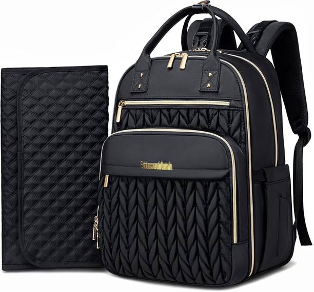 HOUSE OF QUIRK Diaper Bag Backpack for Baby – Waterproof Travel Baby Bag with Changing Pad Diaper Bag