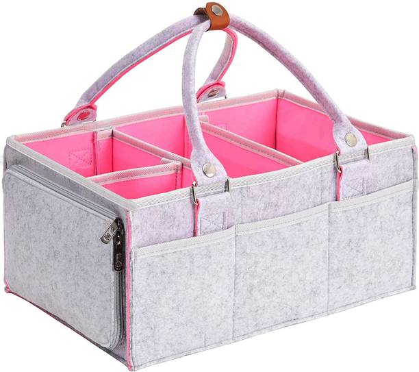 HANDCUFFS Baby Diaper Caddy Organizer Portable Large Nursery Storage With Removable Handle Diaper Caddy