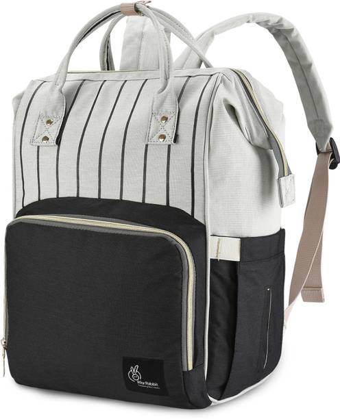 R for Rabbit Caramello Grey Stripes Diaper Bag with Insulated and Creative Pockets Diaper Bag For Moms