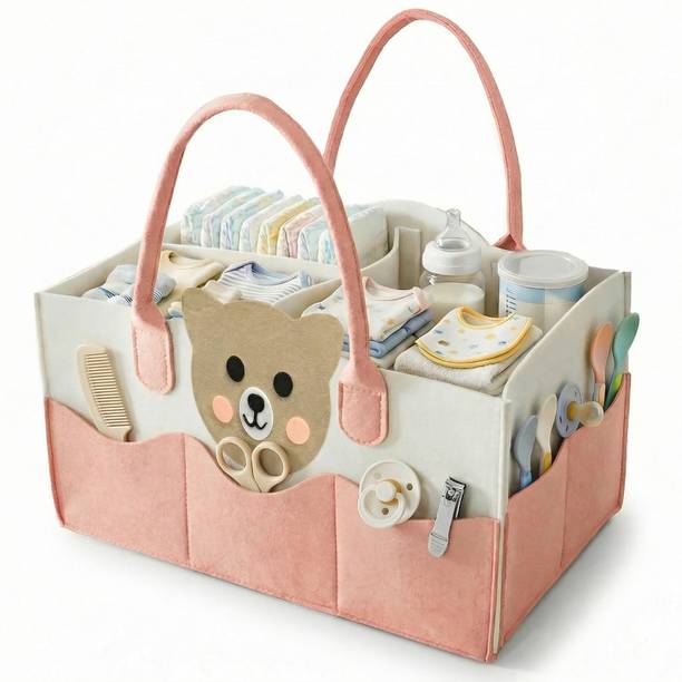 TONY STARK Diaper Caddy Bag Caddy Organizers, Foldable and Portable Felt Storage Basket Newborn Baby Diaper Storage Organizer