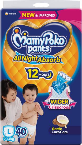 MamyPoko Pants All Night Absorb,Coco Care & 12hr Leakage Protection - L