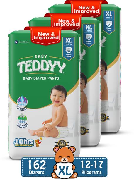 TEDDYY Easy Diaper Pants with Rash Protection and 3x Faster absorption Technology Pant Diapers - XL