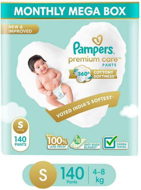 Pampers Premium Care Diaper Pants with 360 Cottony Softness - S
