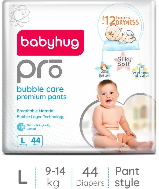 babyhug Pro Bubble Care Premium Pant Style Diaper Large (L) Size - 44 Pieces - L
