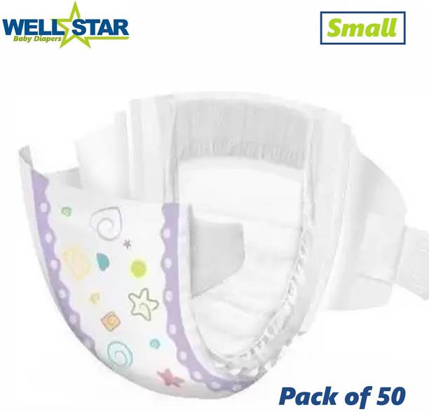 Wellstar Super Soft Baby Diaper (Open Tape ) with High Absorb Technology Small - S