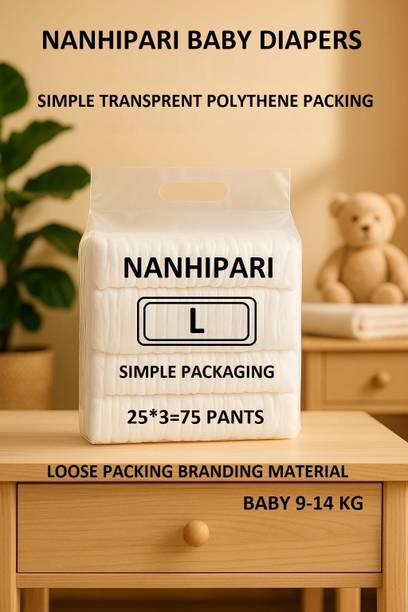 NANHIPARI Easy Diaper Pants with Rash Protection and 3x Faster absorption Technology - L