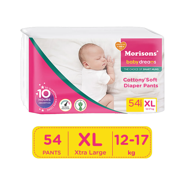Morisons Baby Dreams Cottony Soft Diaper Pants - Extra Large - XL