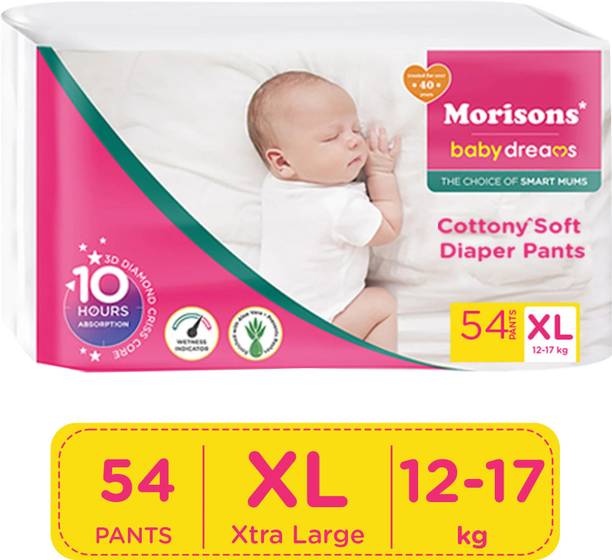 Morisons Baby Dreams Cottony Soft Diaper Pants - Extra Large - XL