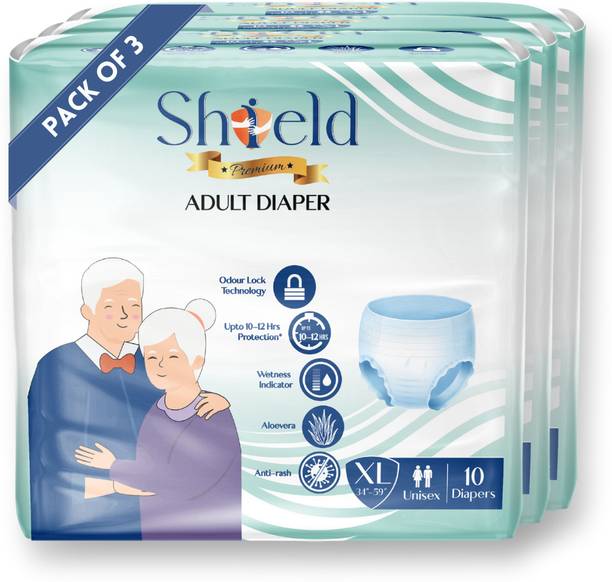 SHIELD Premium Pant Style | Pack of 3 | Adult Diapers - XL