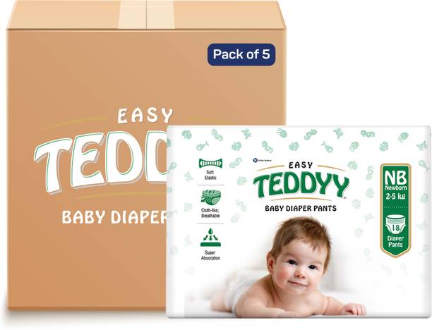 TEDDYY Easy Diaper Pants with Rash Protection and 3x Faster absorption Technology - New Born