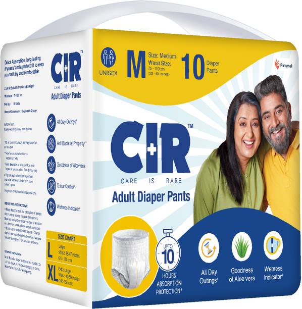 CIR 10 hr Absorption Protection with Wetness Indicator Odour Control Pant Adult Diapers - M