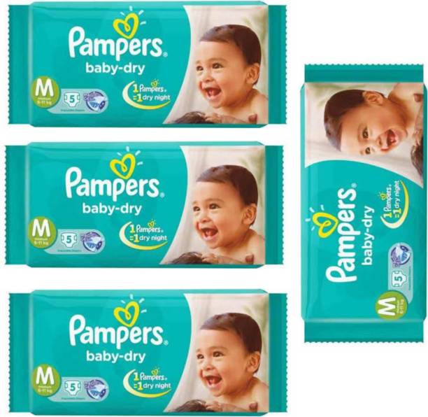Pampers Baby dry diaper Midium M 5+5+5+5 pack of 4 - Ne...