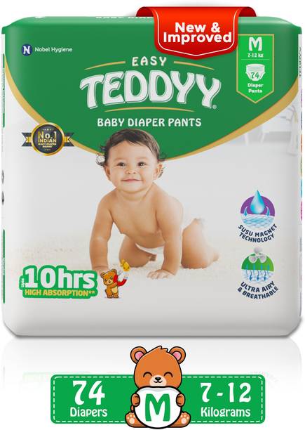 TEDDYY Easy Diaper Pants with Rash Protection and 3x Faster absorption Technology - M